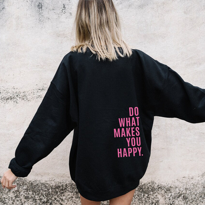 Happiness First Hoodie – Loose Fit null