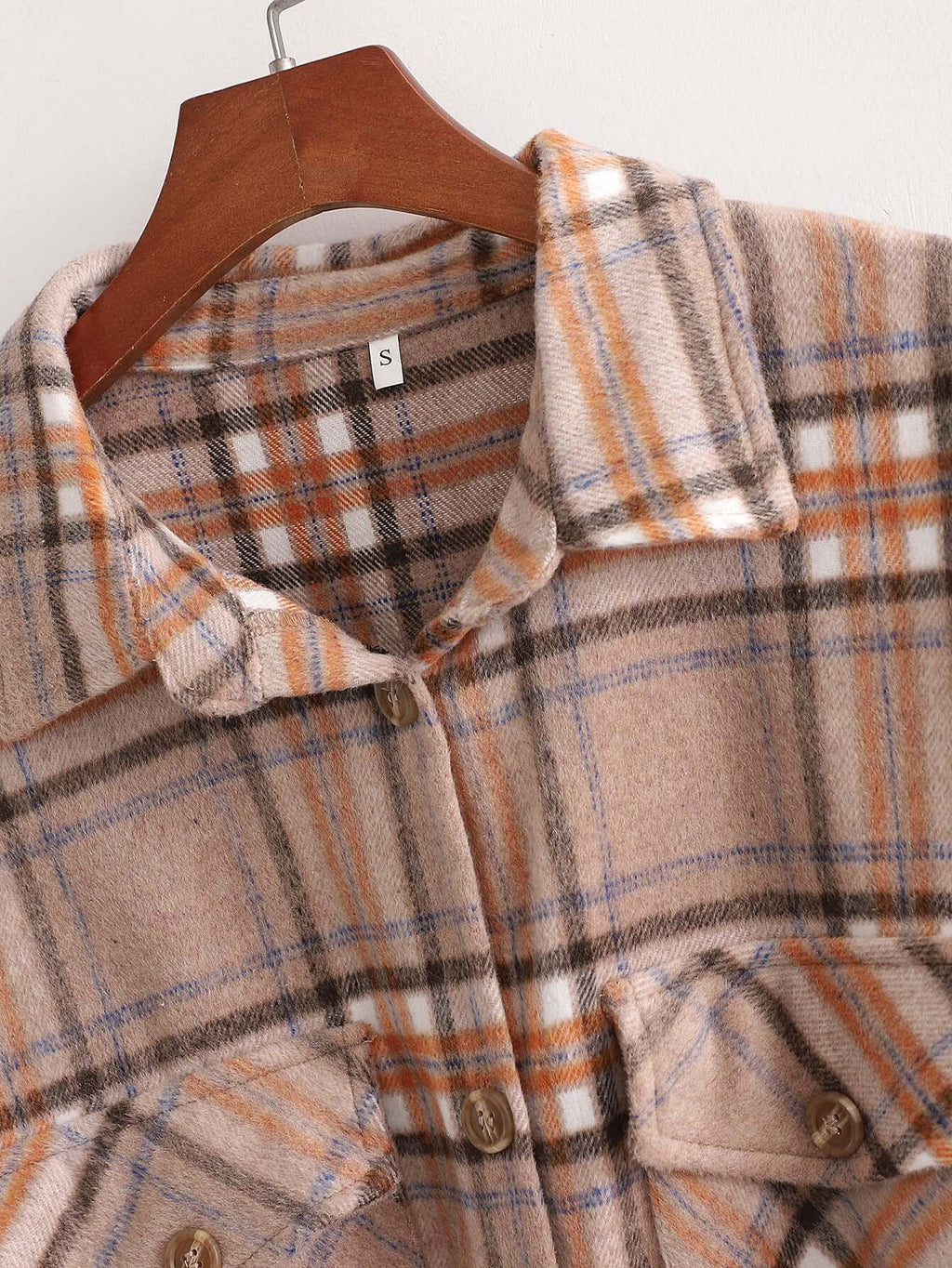 Autumn Wool Plaid Long Coat for Women