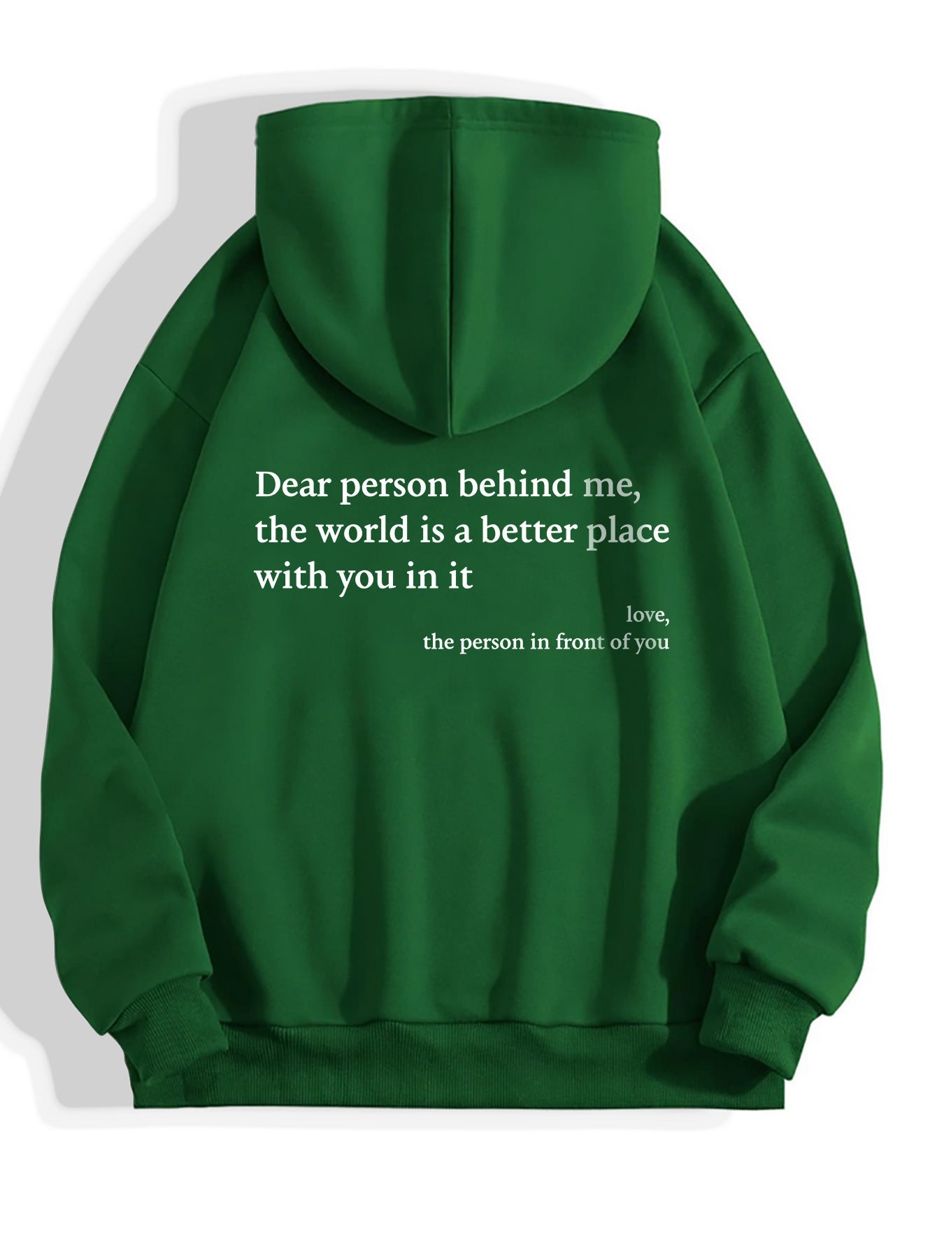 Dear Person Behind Me" Plush Hoodie – Unisex null