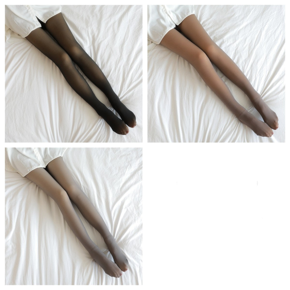 Plus Size Fake Translucent Fleece Lined Winter Tights