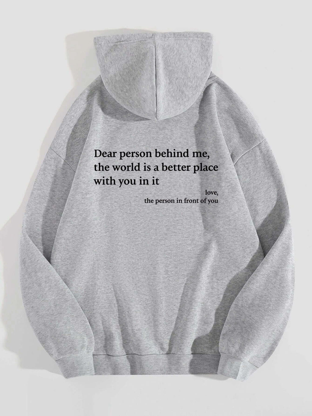 Dear Person Behind Me" Plush Hoodie – Unisex null