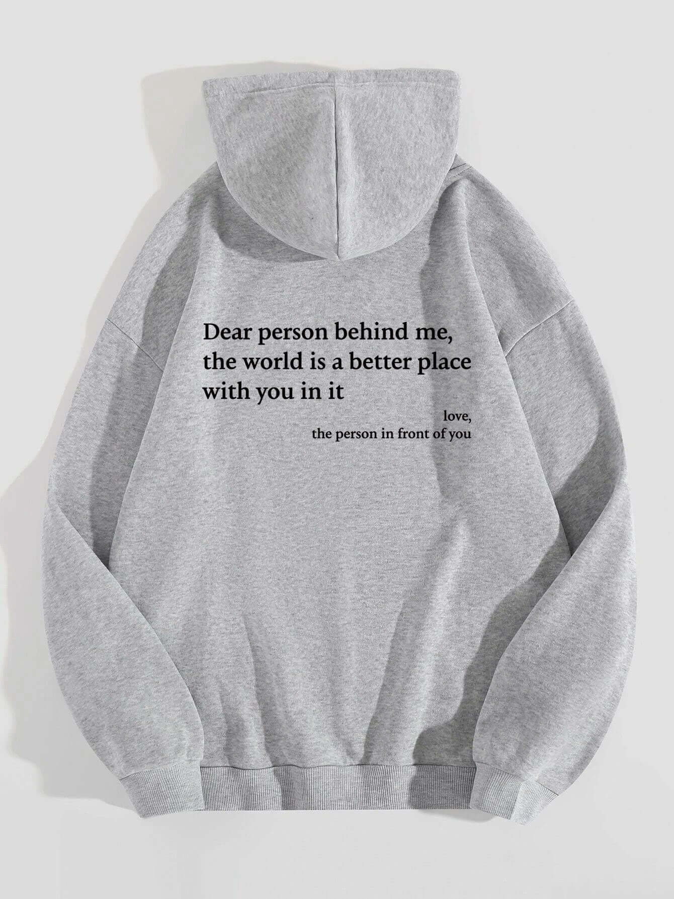 Dear Person Behind Me" Plush Hoodie – Unisex null