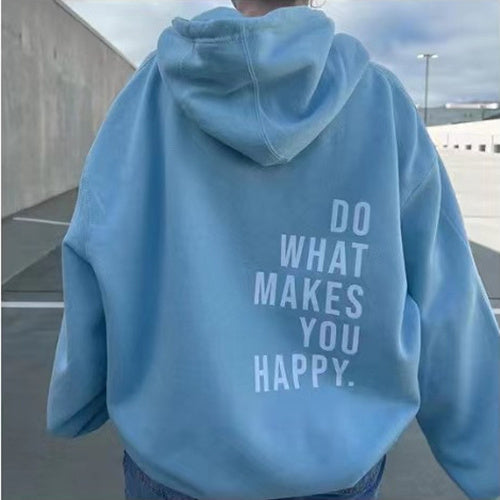 Happiness First Hoodie – Loose Fit null