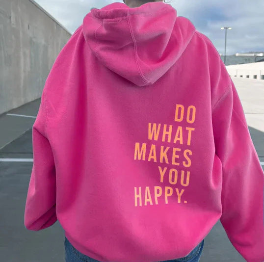 Happiness First Hoodie – Loose Fit null