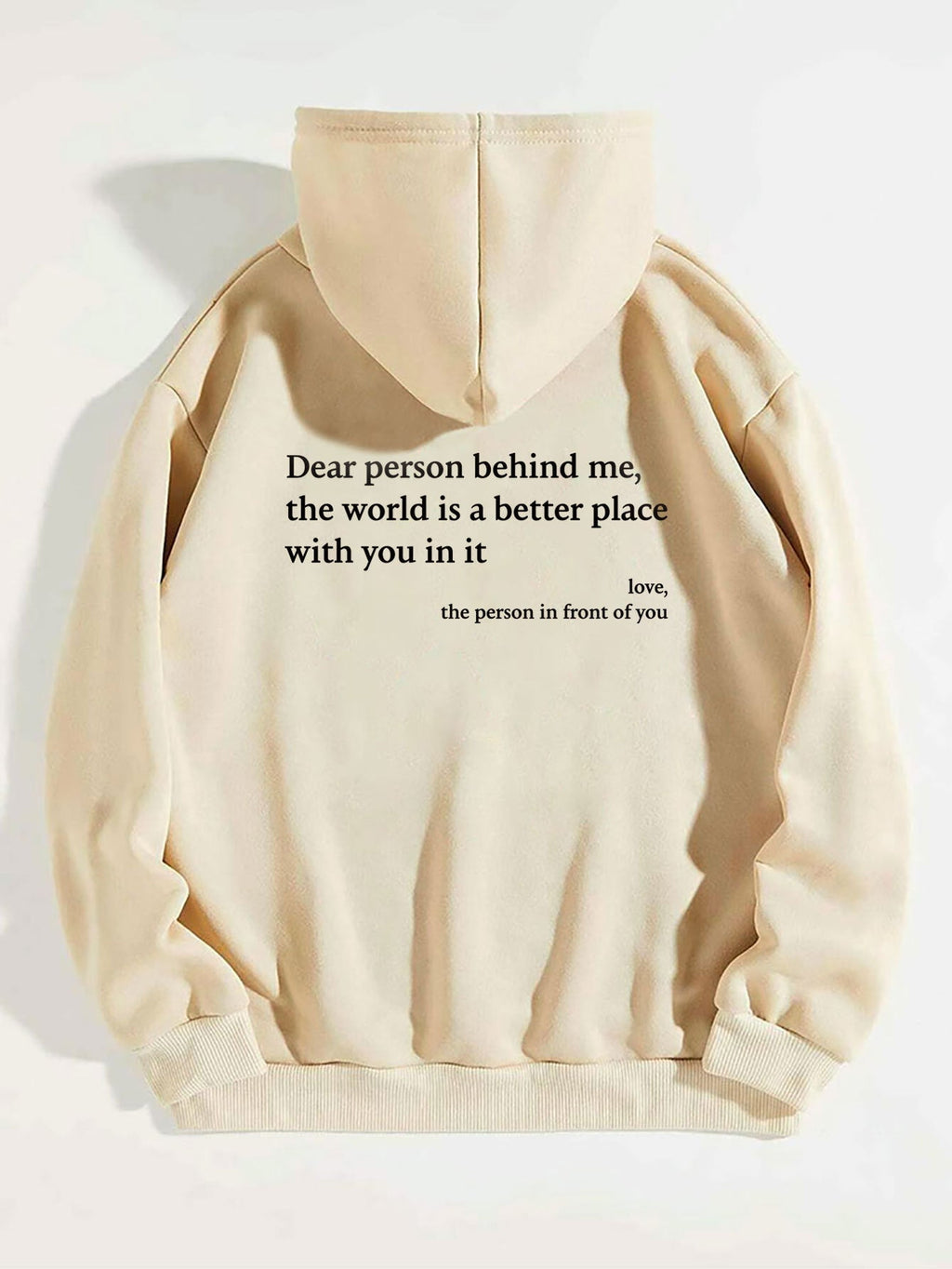 Dear Person Behind Me" Plush Hoodie – Unisex null