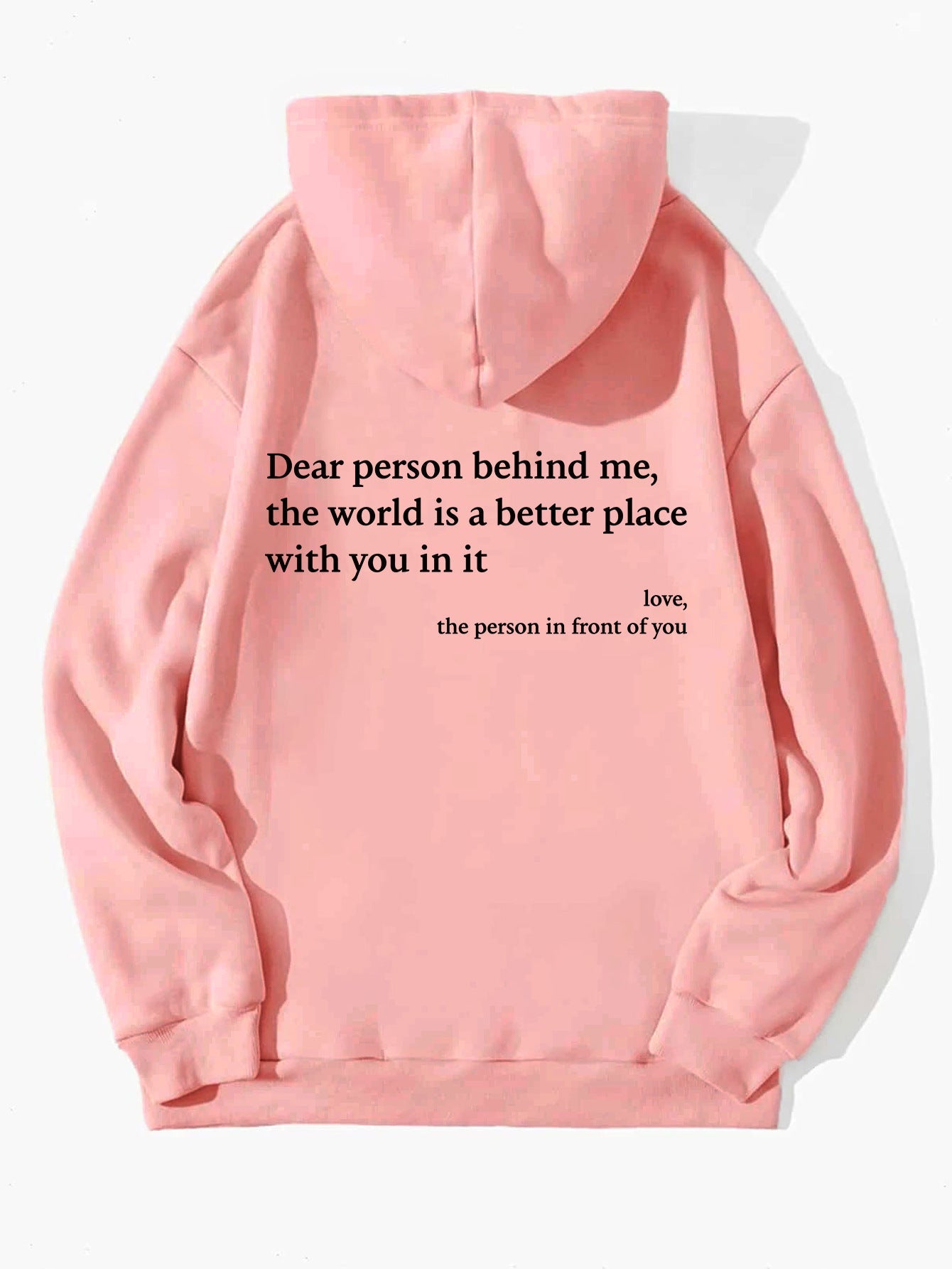 Dear Person Behind Me" Plush Hoodie – Unisex null