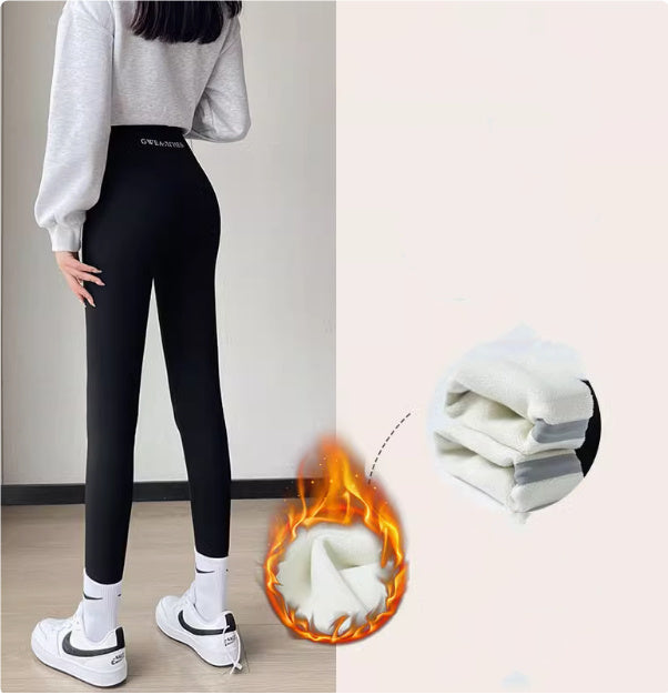Women Lamb Fleece Leggings